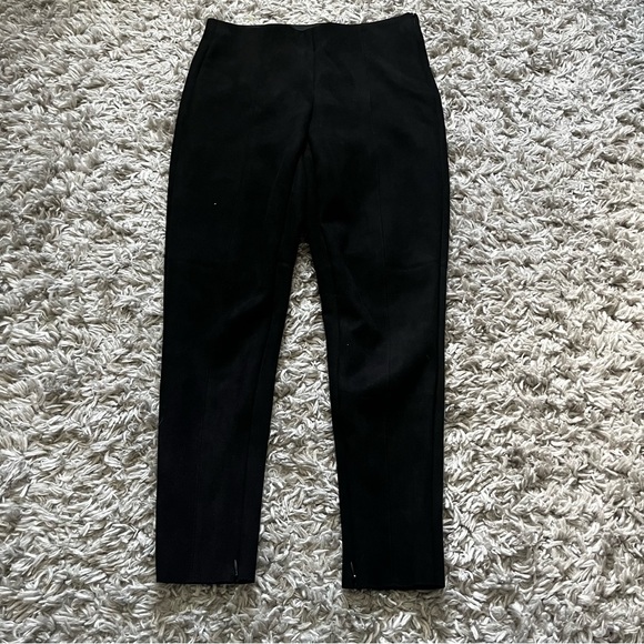 Zara basic black suede trousers size medium - Picture 1 of 4